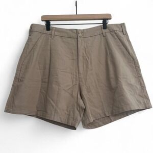 Jach's Girlfriend NY Tan Pleated Shorts Women's Size 14 NWT High Waist Preppy